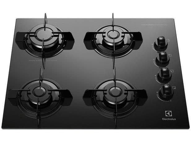 Cooktop A Gás 4 Bocas Cor Preto 220V